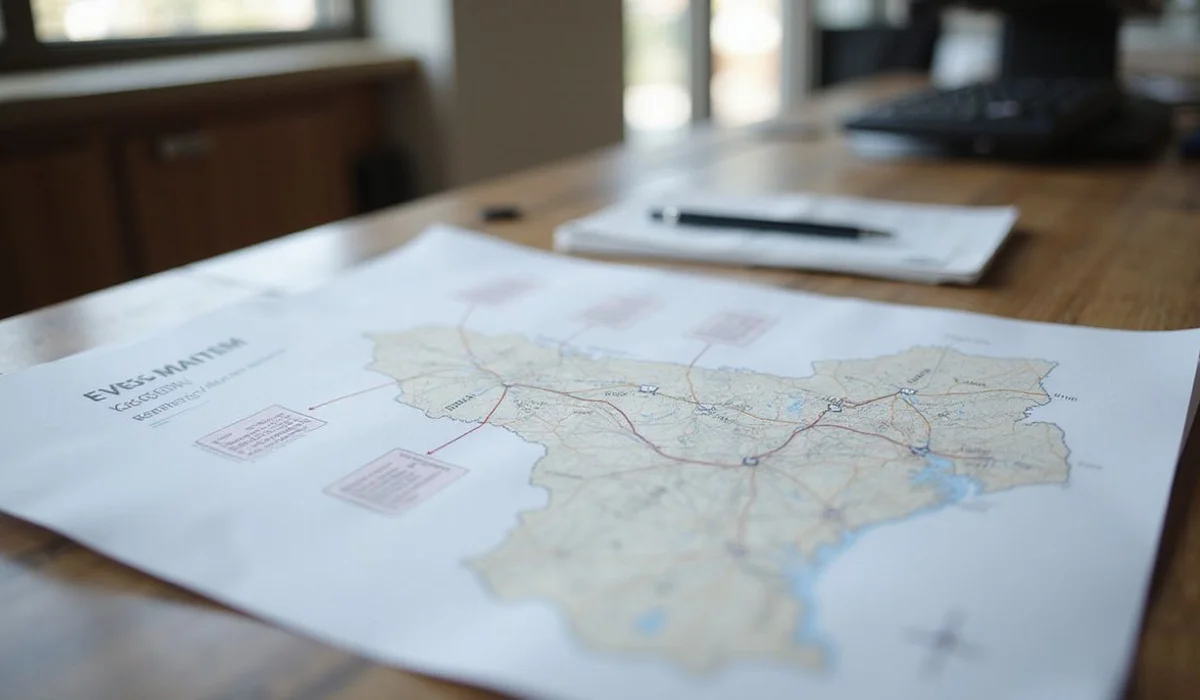Map of five Texas metros with referral flow