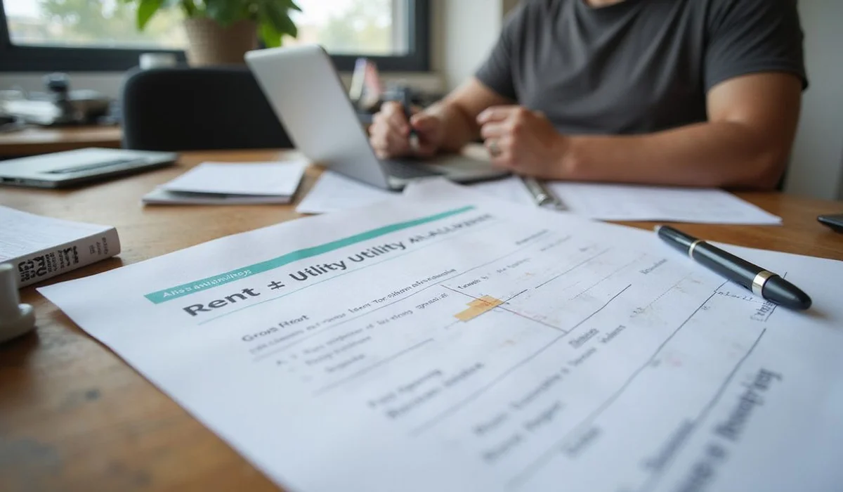 Rent plus utility allowance equals gross rent breakdown