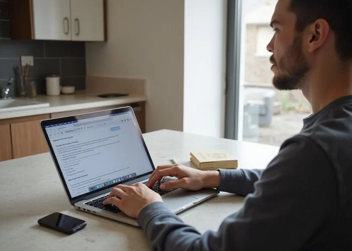 Renter filling out an income restricted apartment intake form
