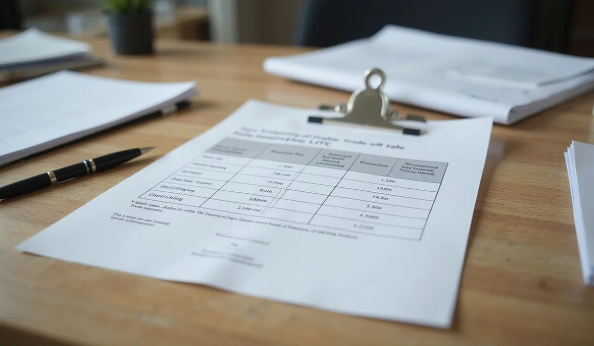 Two-column trade-off table: public housing vs LIHTC